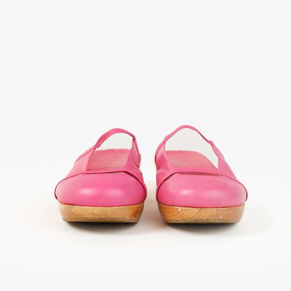 Marni Fuchsia Leather Clog - Picture 2 of 9